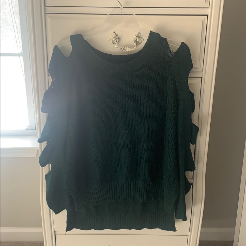 Cold shoulder sweater